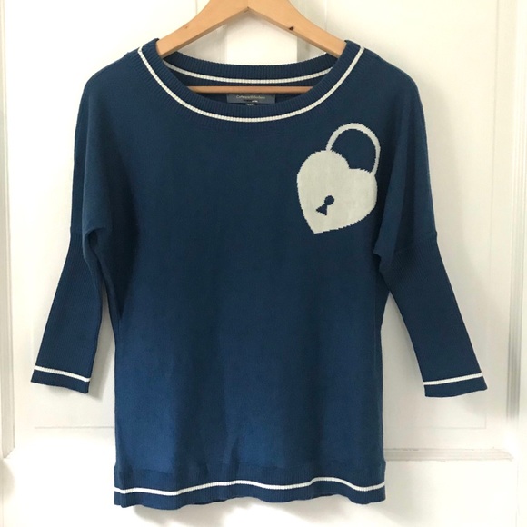 Catherine Malandrino heart locket sweater - Picture 3 of 10